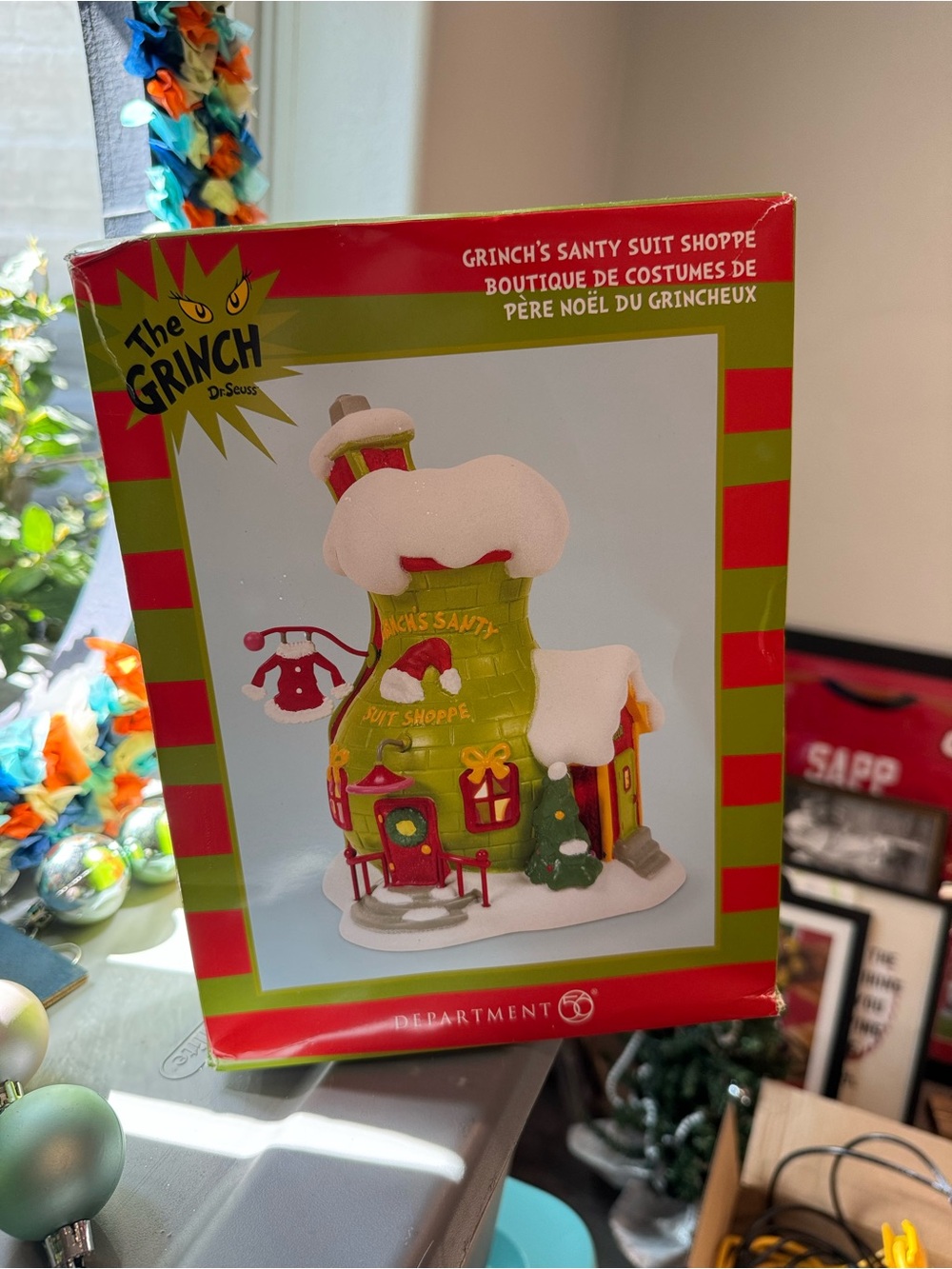 The Grinch Green Santy Suit Shoppe Holiday Decoration